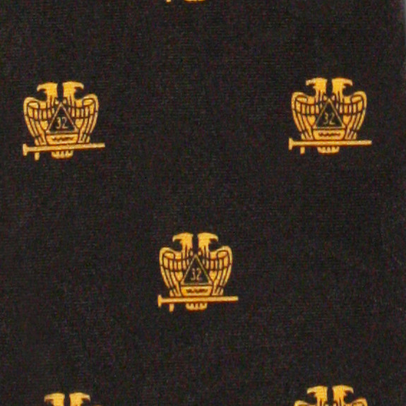 2176-100: Scottish Rite Ties Black Mason Neckties by Steven Harris