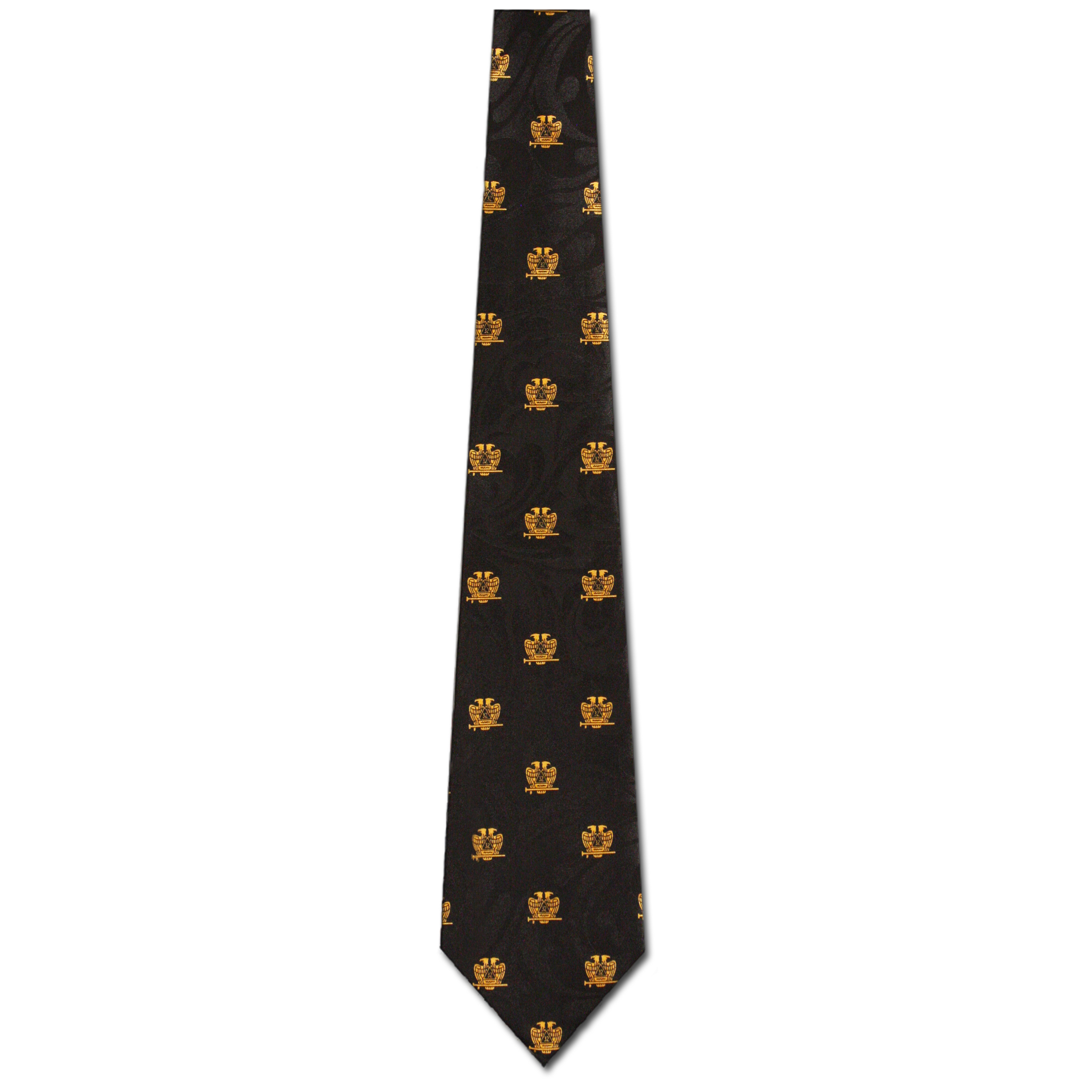 2176-100: Scottish Rite Ties Black Mason Neckties by Steven Harris at Abcties.com