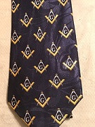 2177-100: Mason Ties Multi Color Logo Black Allover Repeat Necktie by Steven Harris