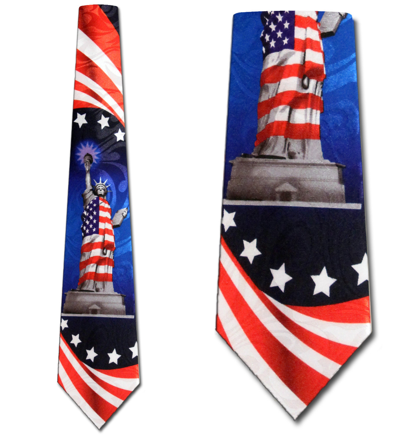 2180-100: Status of Liberty Ties American Flag Neckties by Steven Harris