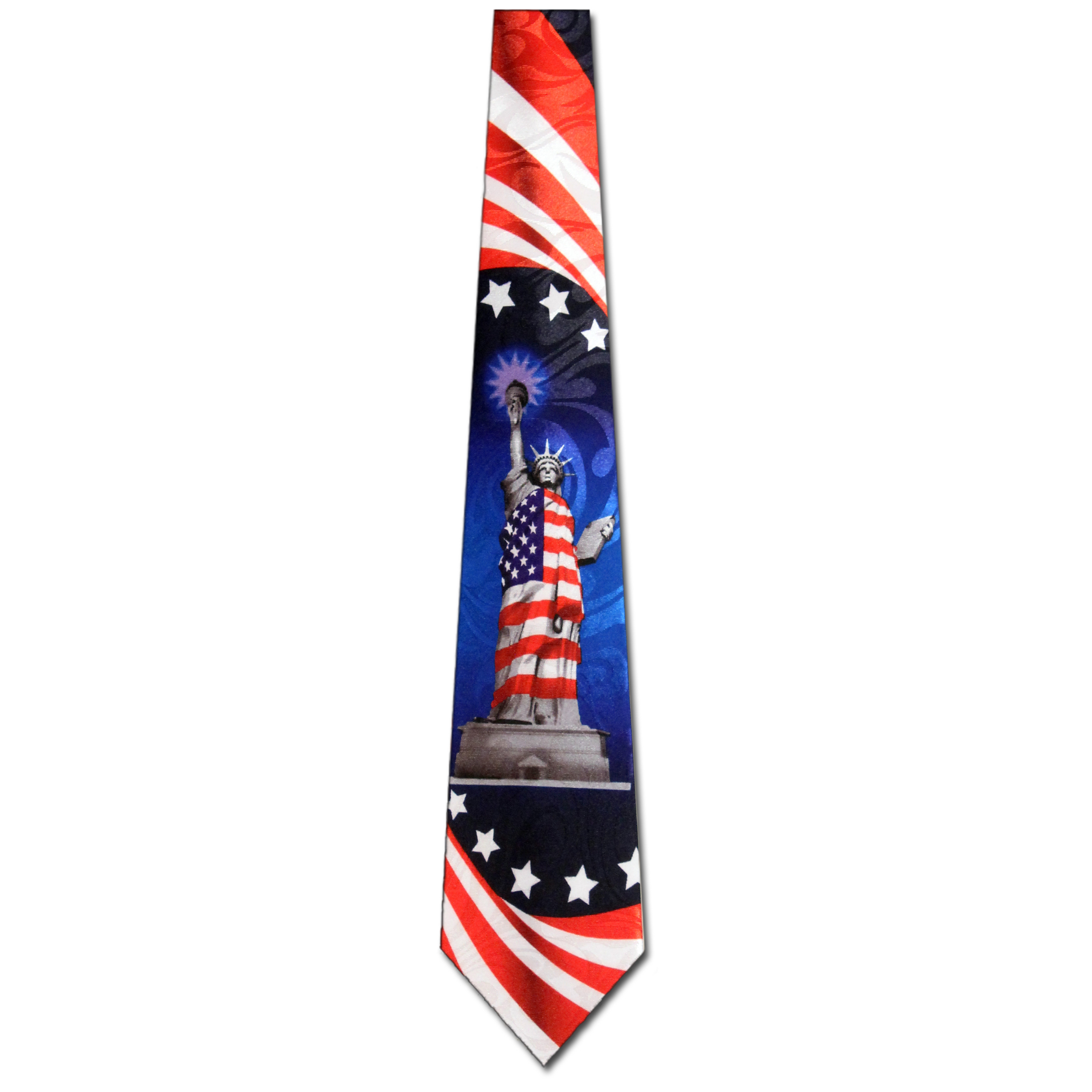 2180-100: Status of Liberty Ties American Flag Neckties by Steven Harris at Abcties.com