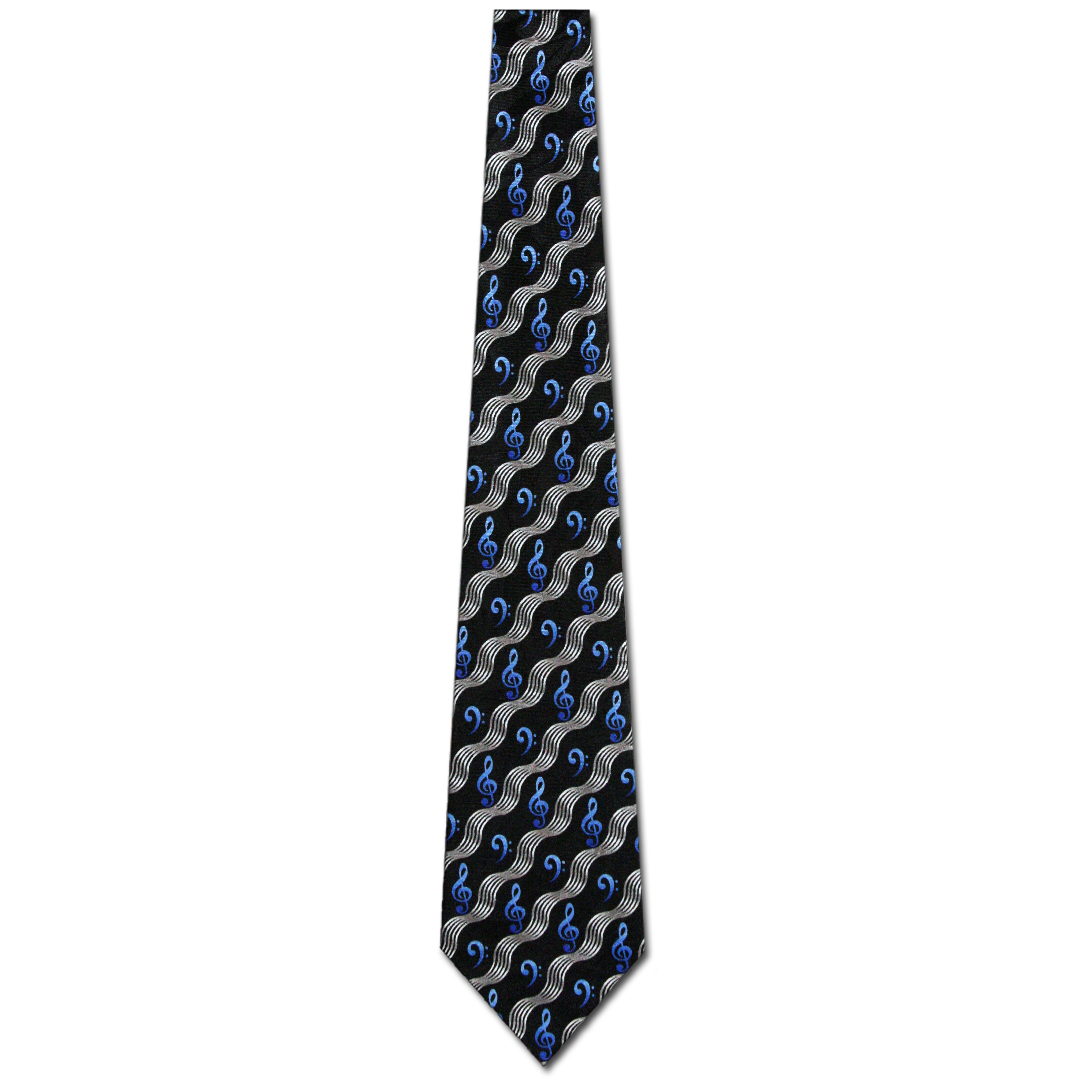 2183-100: F Clef G Clef Ties Stripe Music Note Neckties by Steven Harris at Abcties.com