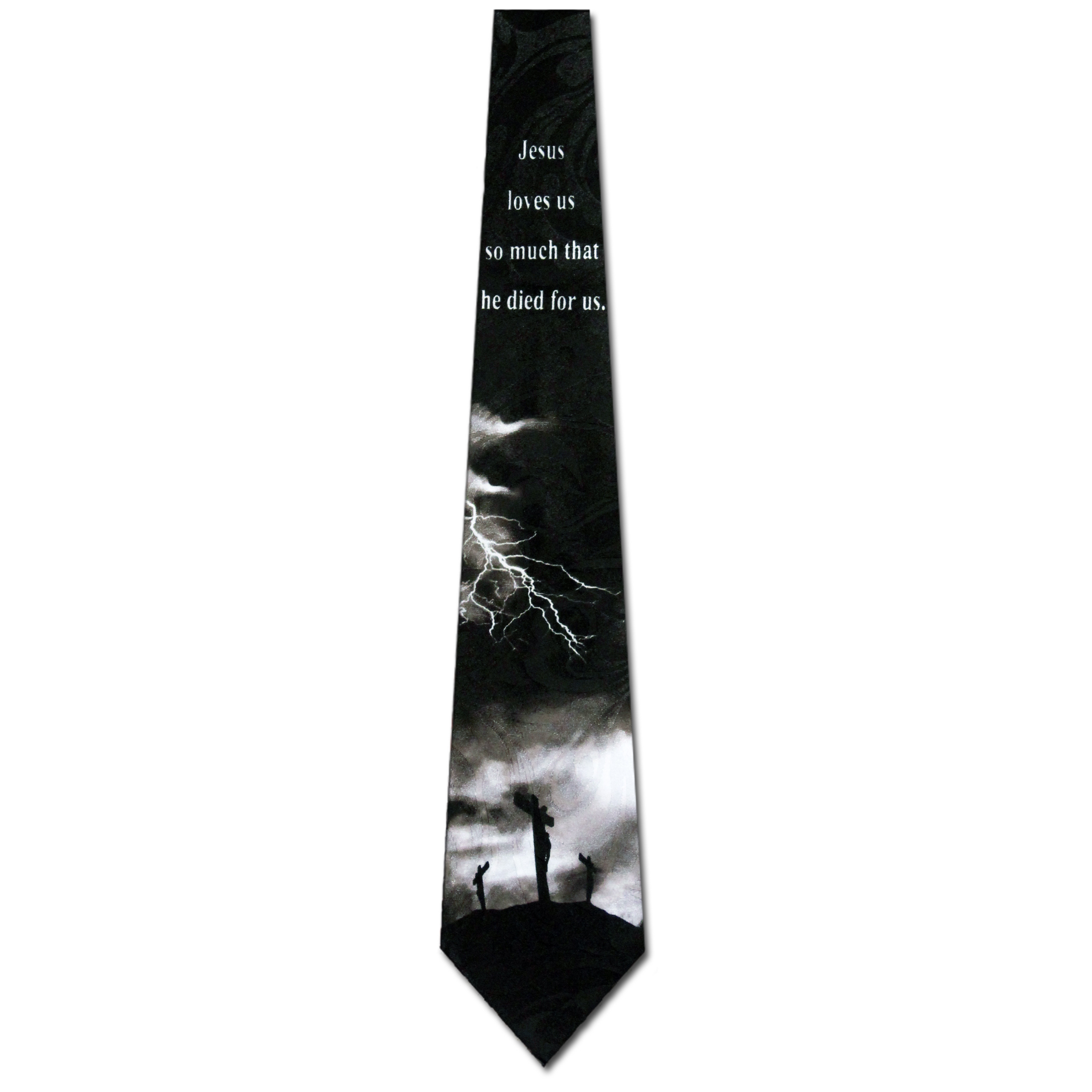 2184-100: Jesus Loves Us Tie Christian Religious Neckties by Steven Harris at Abcties.com