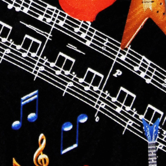 2187-100: Electric Guitar Ties Music Notes Neckties by Steven Harris