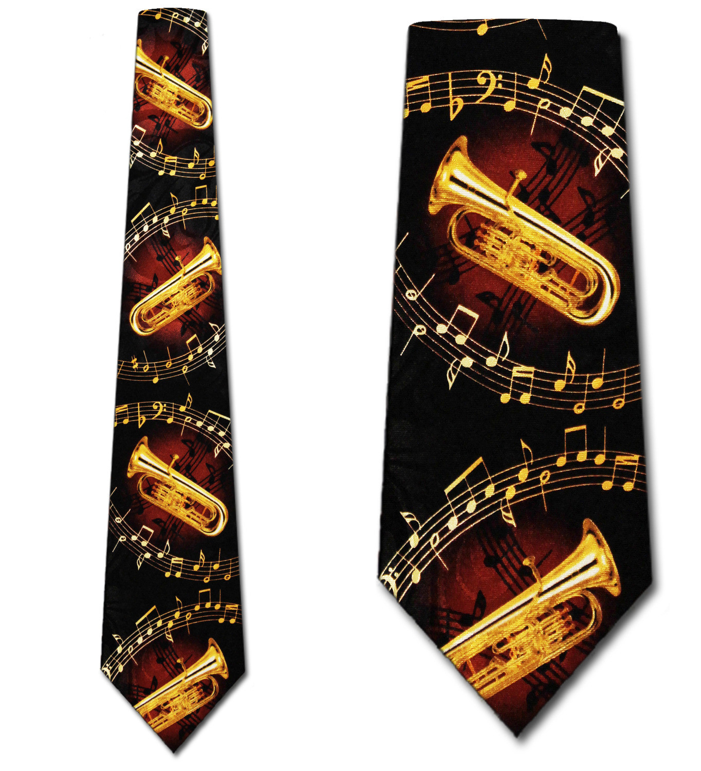 2189-100: Tuba Ties Musical Notes Neckties by Steven Harris
