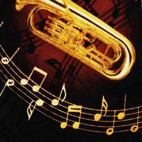 2189-100: Tuba Ties Musical Notes Neckties by Steven Harris