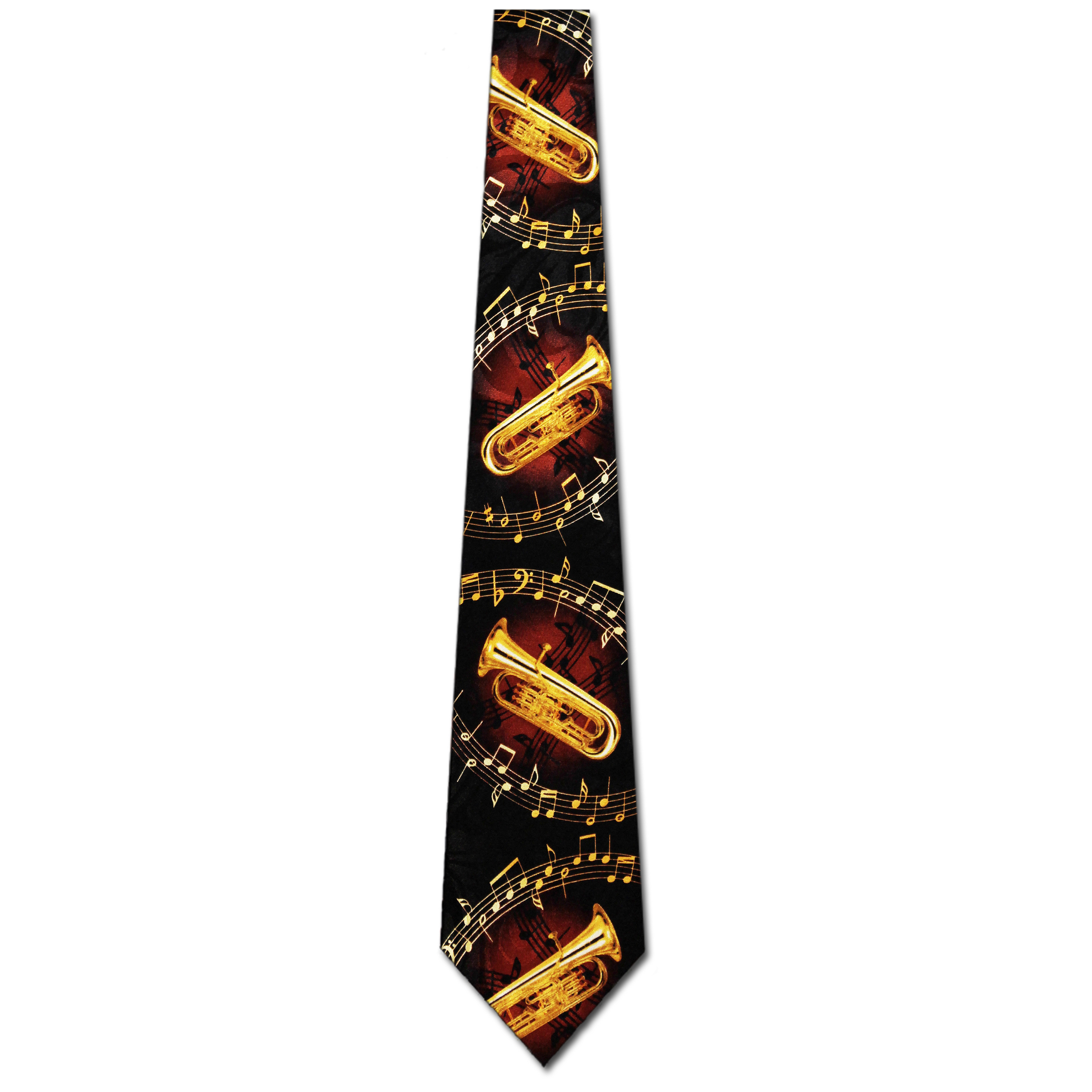 2189-100: Tuba Ties Musical Notes Neckties by Steven Harris at Abcties.com