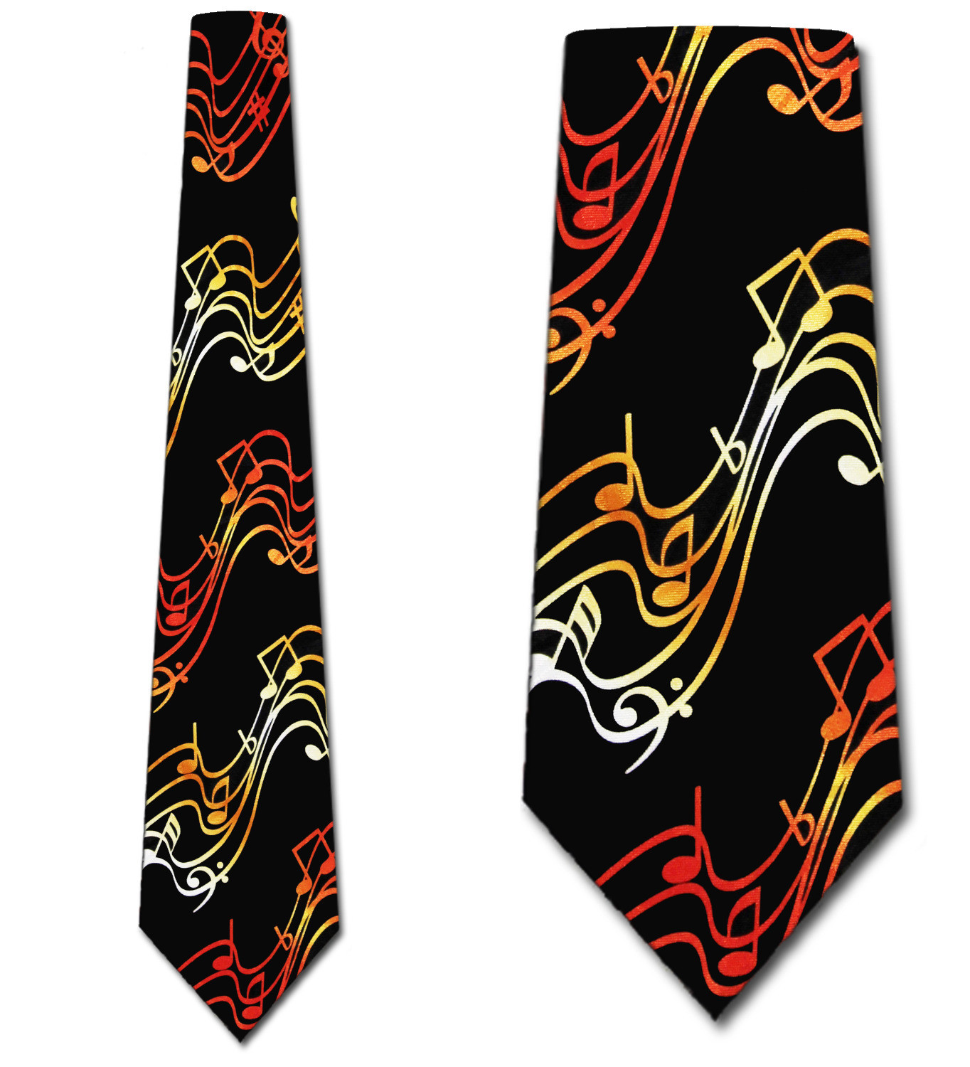 2190-100: Swirling Notes Tie Sheet Music Neckties by Steven Harris