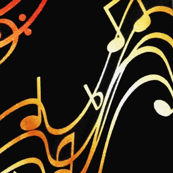 2190-100: Swirling Notes Tie Sheet Music Neckties by Steven Harris