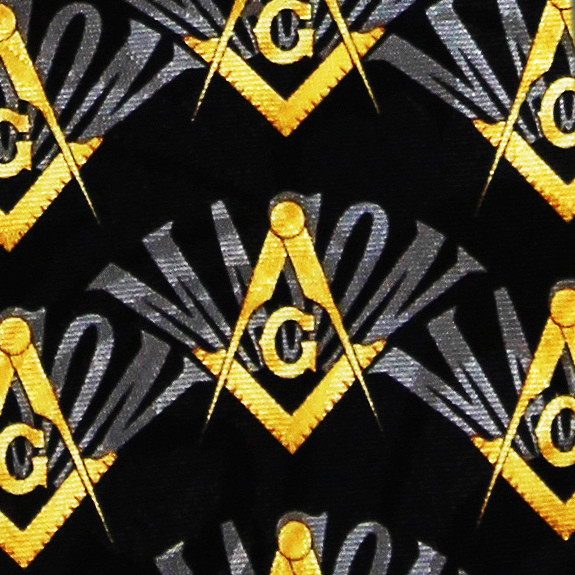 2193-100: Mason Ties Black Horizontal Logo Neckties by Steven Harris