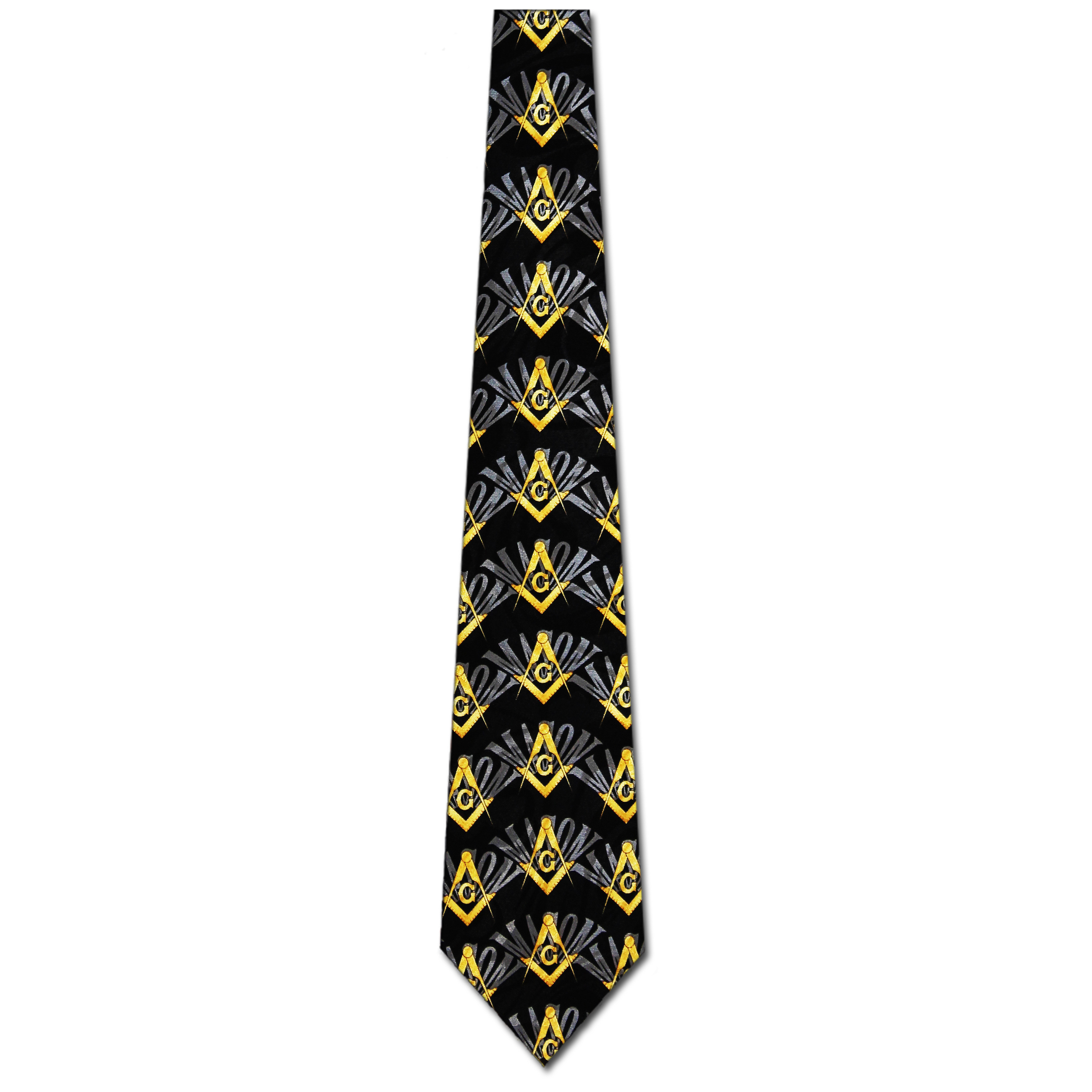 2193-100: Mason Ties Black Horizontal Logo Neckties by Steven Harris at Abcties.com