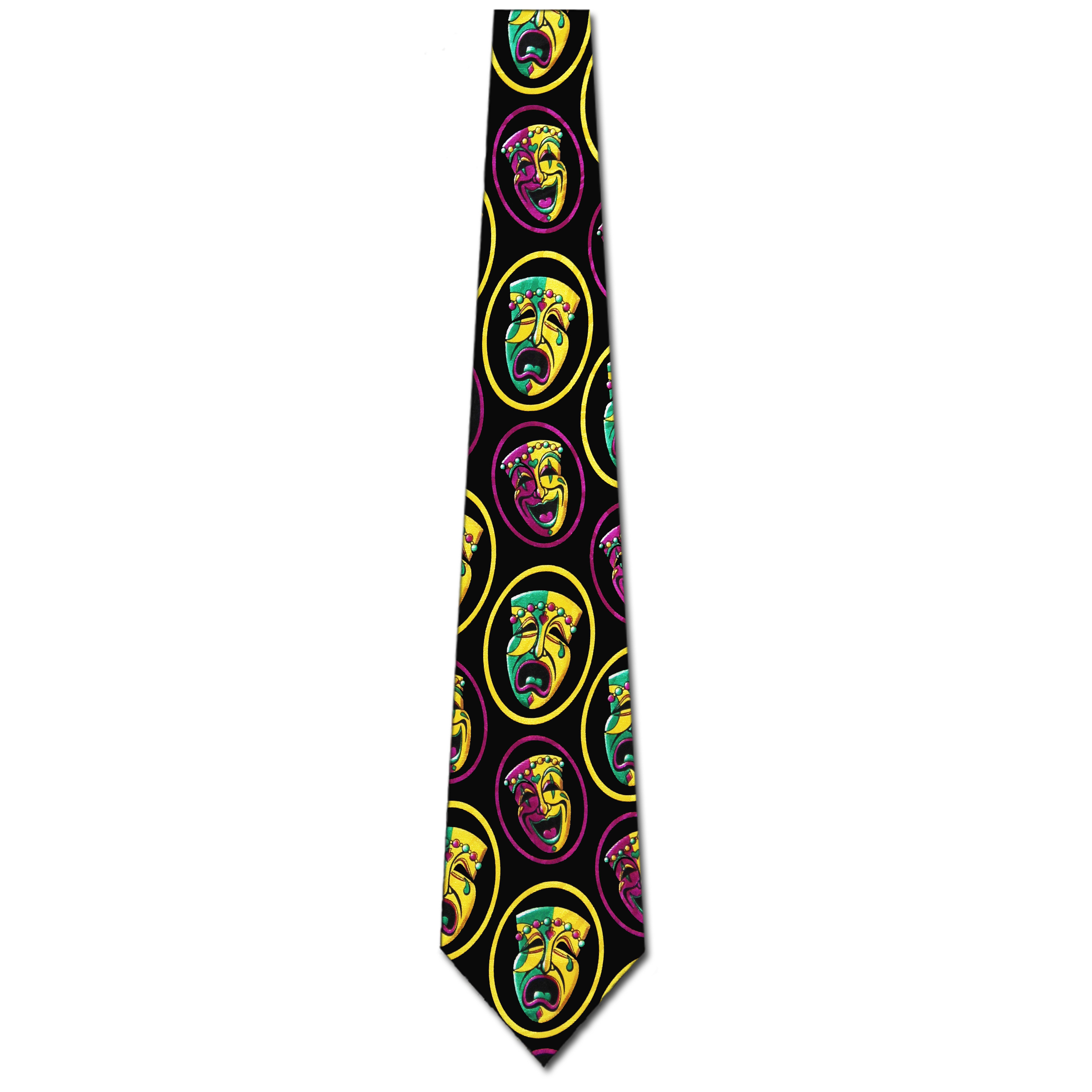 2194-100: Comedy and Tragedy Masks Neckties New Orleans Theater Neckties by Steven Harris at Abcties.com