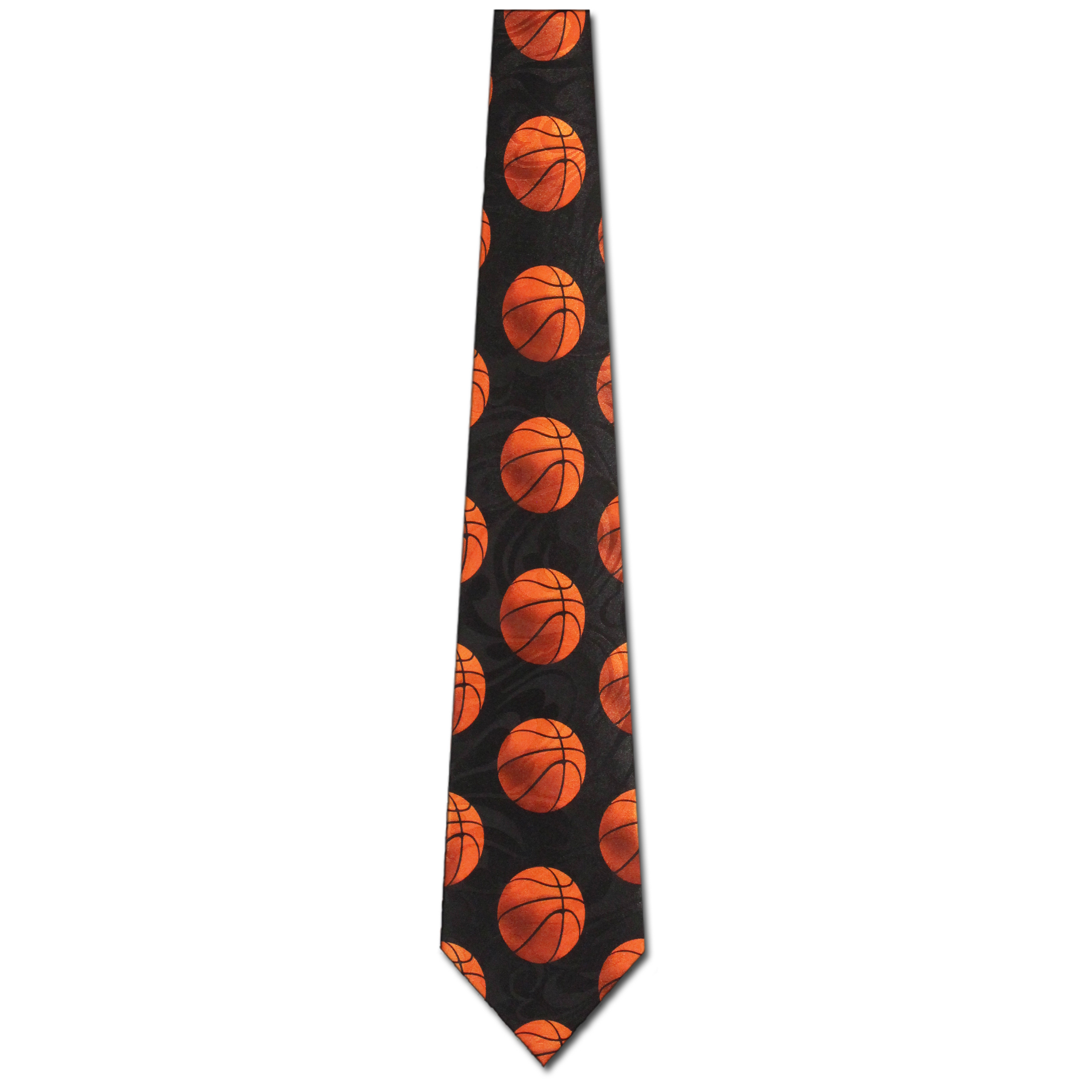 2196-100: Medium Basketballs Allover Tie Basket Ball Neckties by Steven Harris at Abcties.com