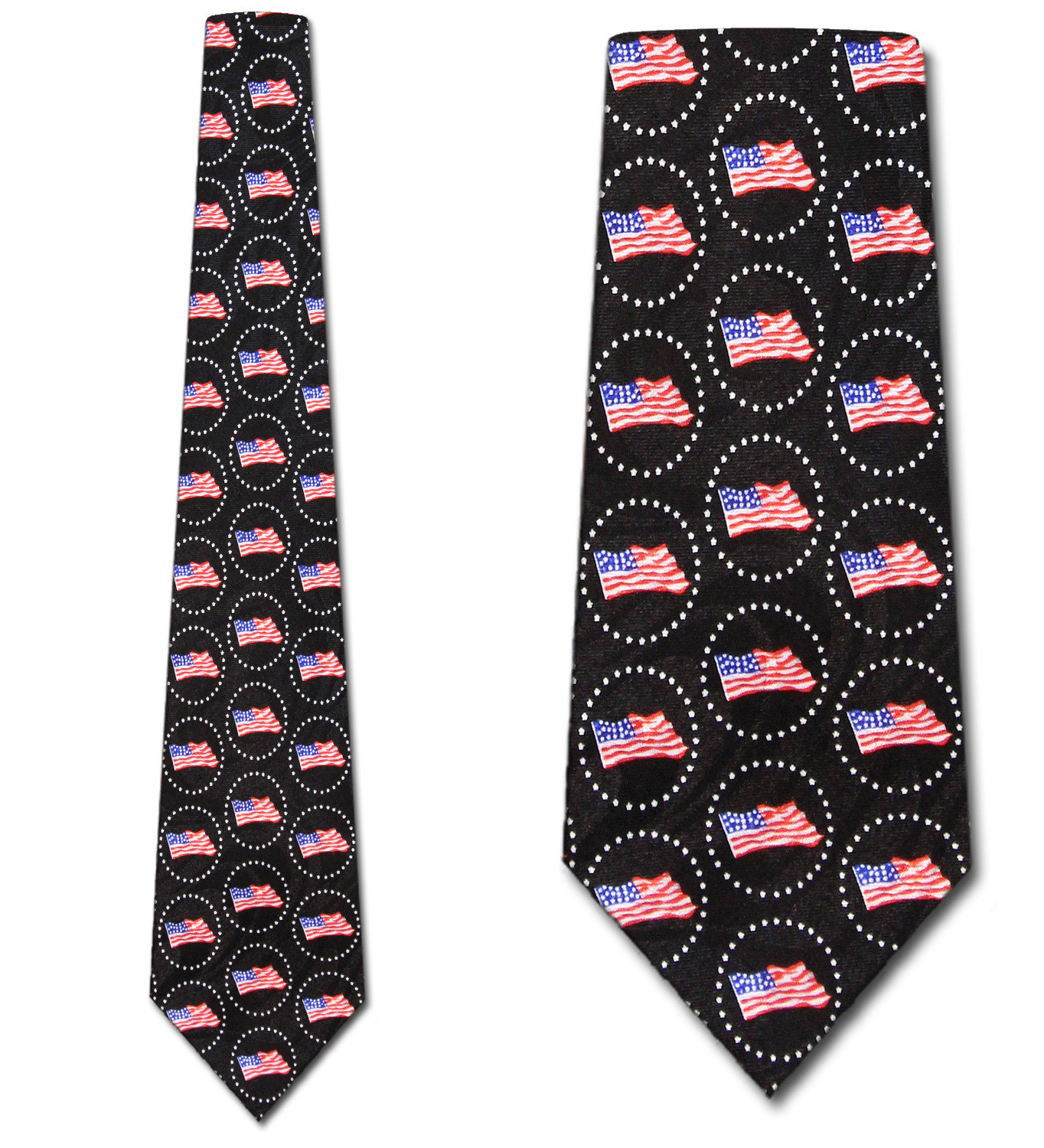 2197-100: American Flag Circles Ties Patriotic Neckties by Steven Harris