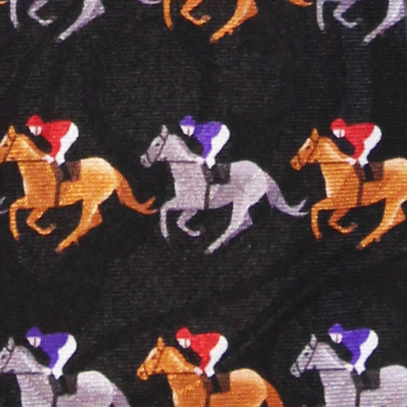 2201-100: Race Horse Ties Mini Allover Neckties by Steven Harris