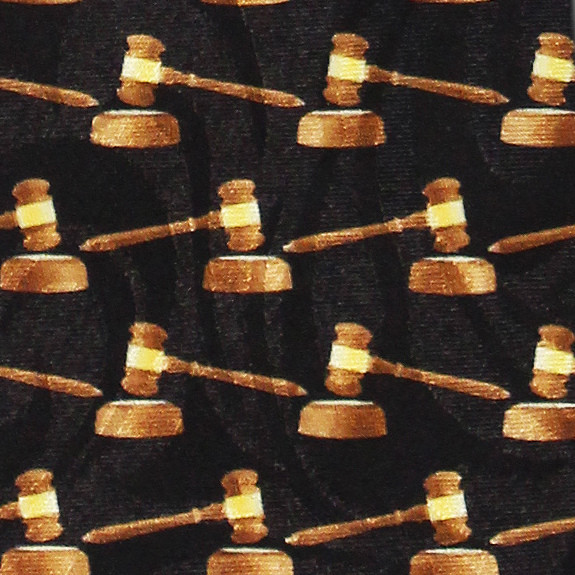 2209-100: Gavel Ties Legal Law Judge Neckties by Steven Harris