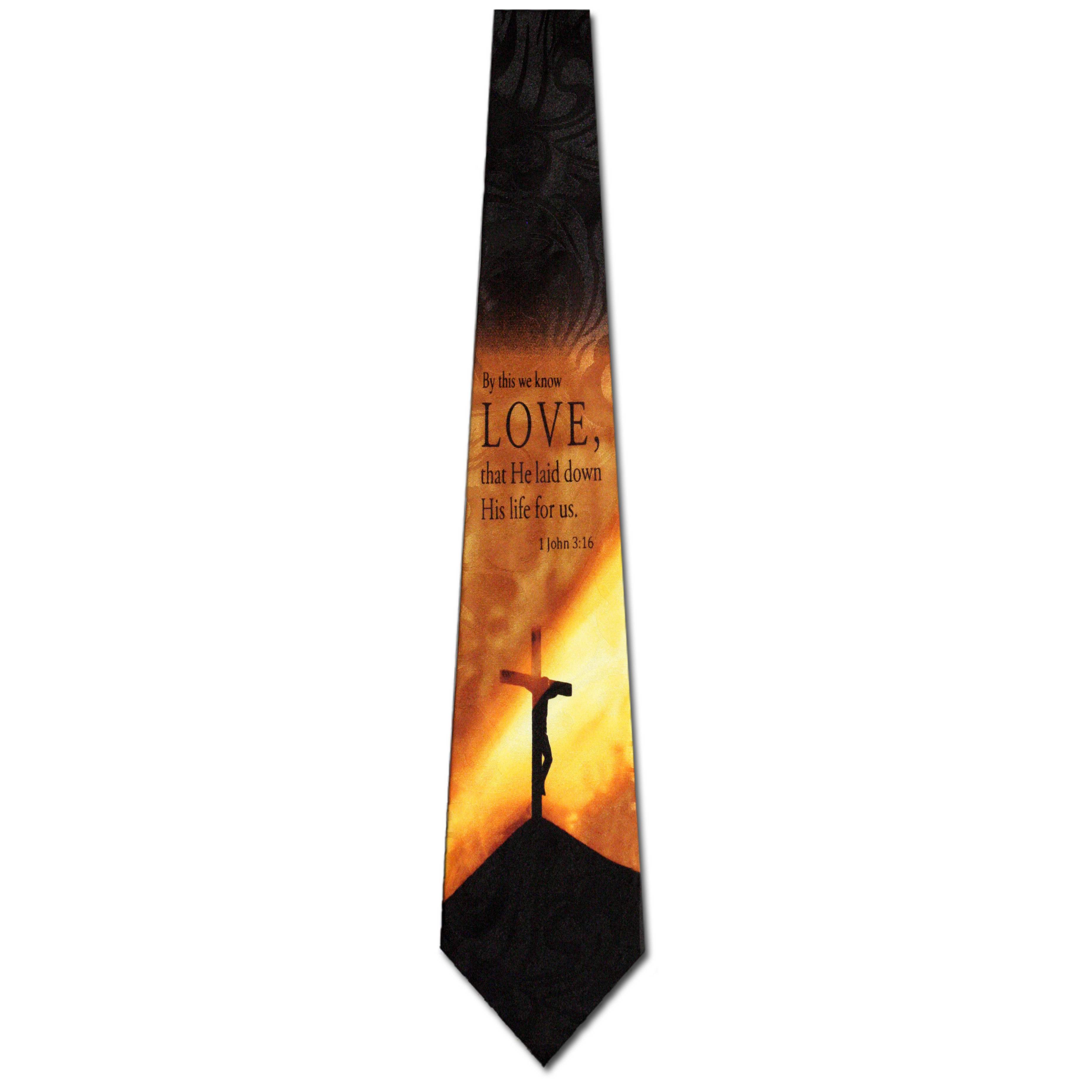 2219-100: Love Ties John 3 16 Neckties Black by Steven Harris at Abcties.com