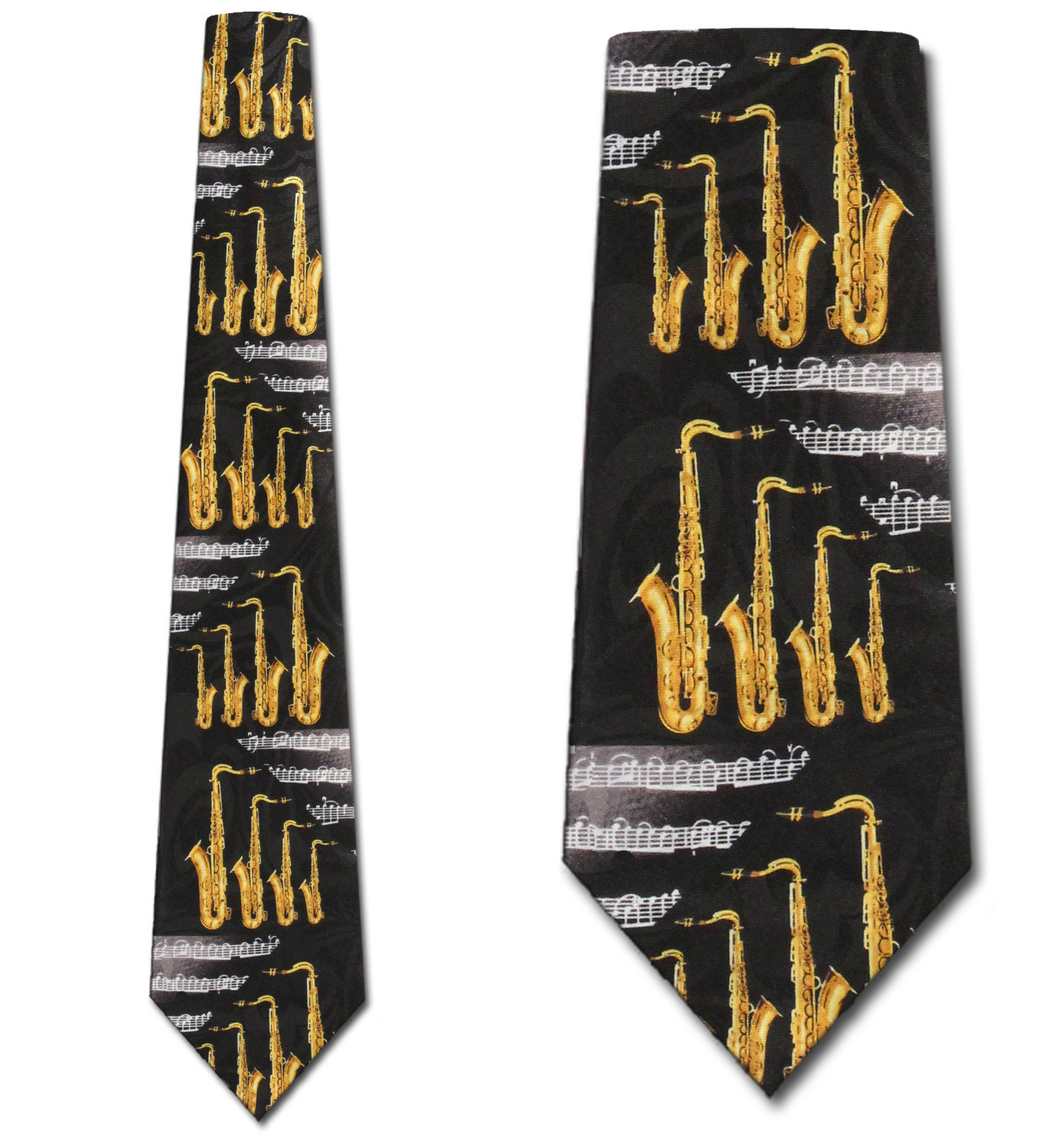 2221-100: Saxophone Sheet Music Ties Music Notes Neckties by Steven Harris
