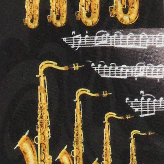 2221-100: Saxophone Sheet Music Ties Music Notes Neckties by Steven Harris