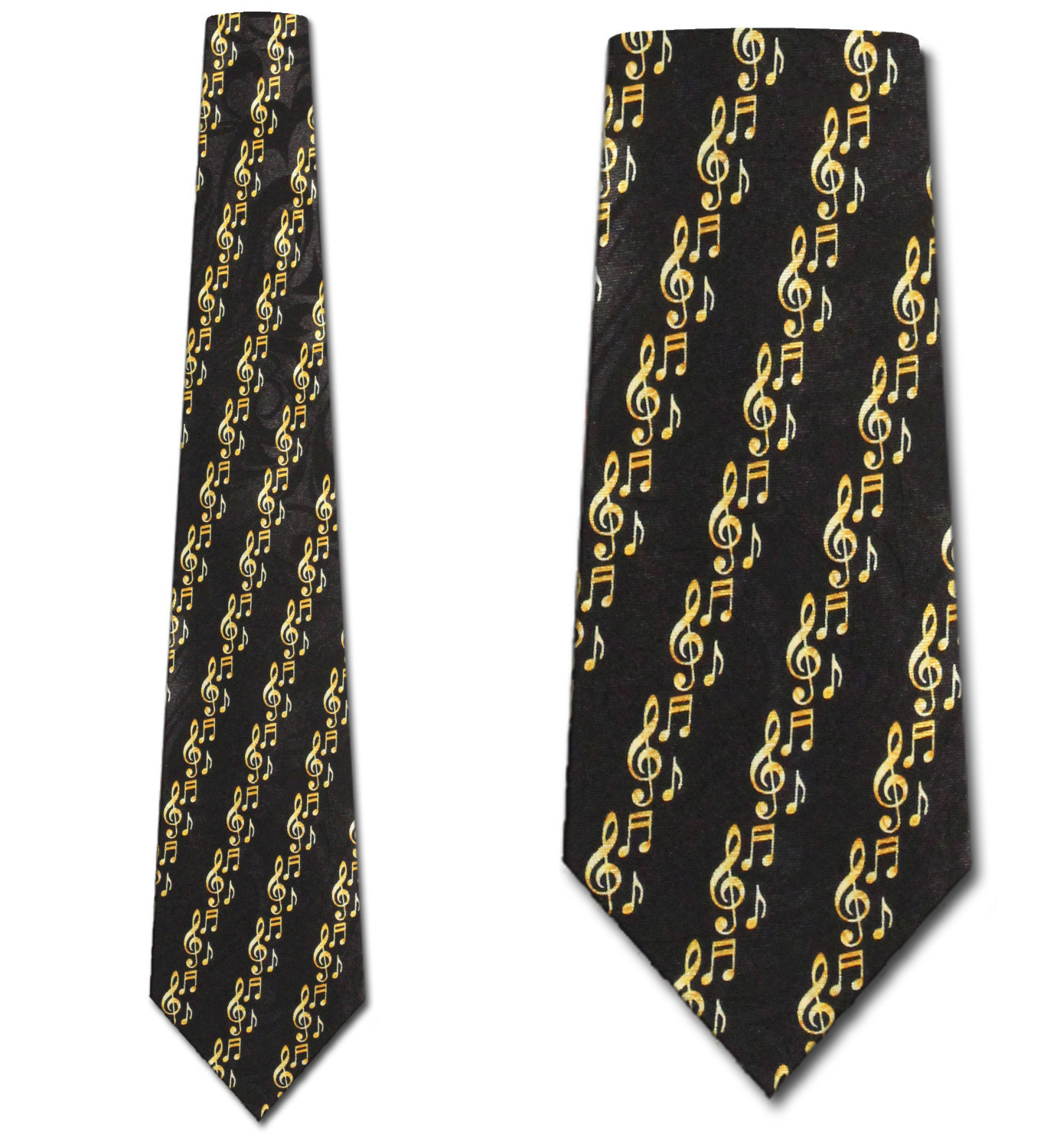 2222-100: Music Notes Diagonal Stripe Ties Musical Note Neckties by Steven Harris