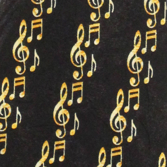 2222-100: Music Notes Diagonal Stripe Ties Musical Note Neckties by Steven Harris