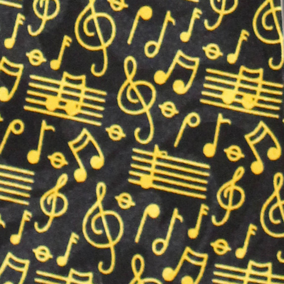 2223-100: Rainbow Notes Tie Black Music Note Neckties by Steven Harris