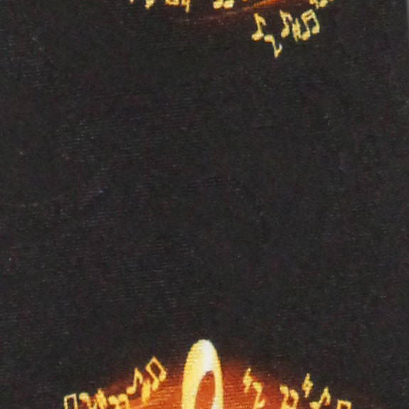 2227-100: Golden G-Clef Tie Music Notes Neckties by Steven Harris