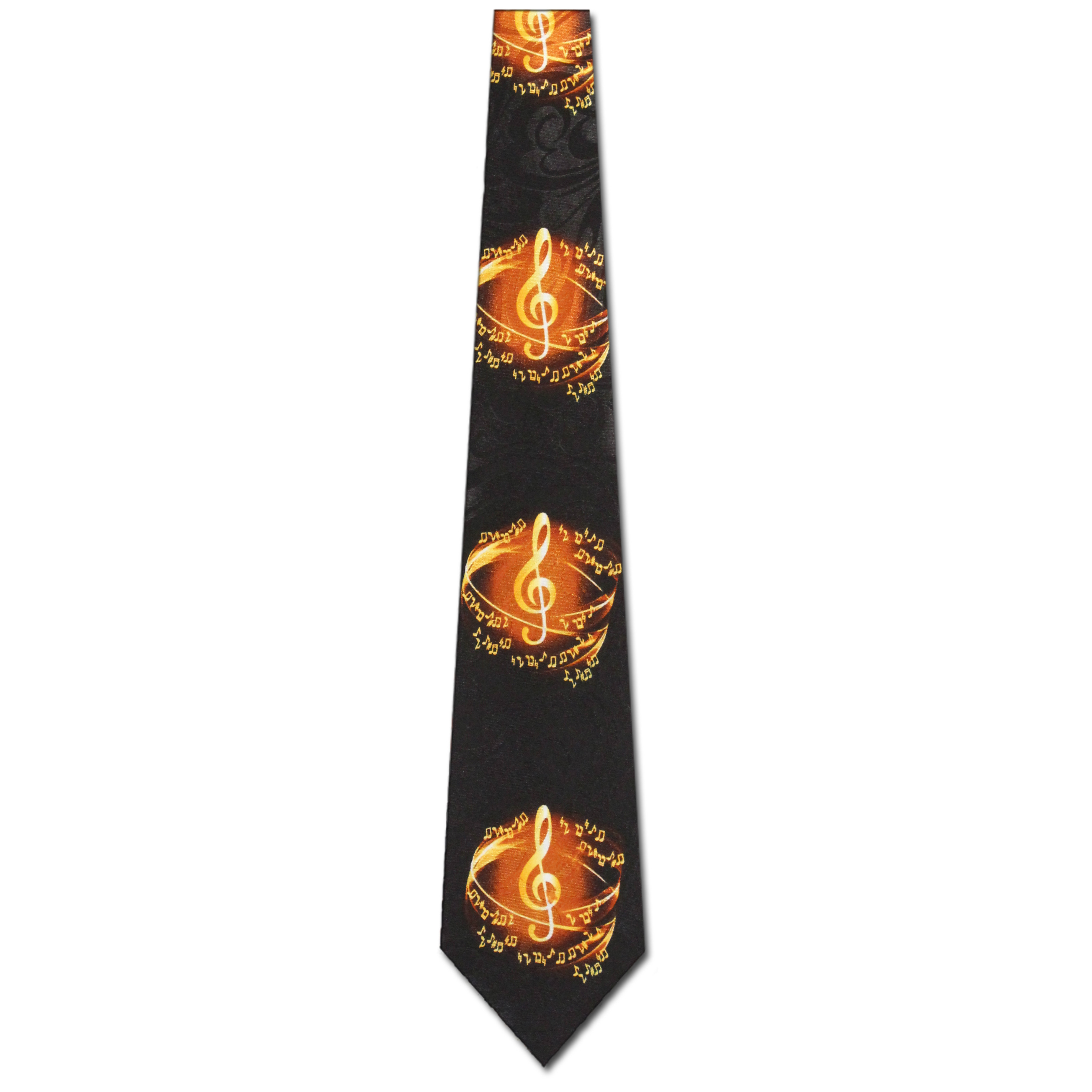 2227-100: Golden G-Clef Tie Music Notes Neckties by Steven Harris at Abcties.com