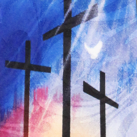 2229-100: John 3:16 Ties 3 Crosses Neckties by Steven Harris