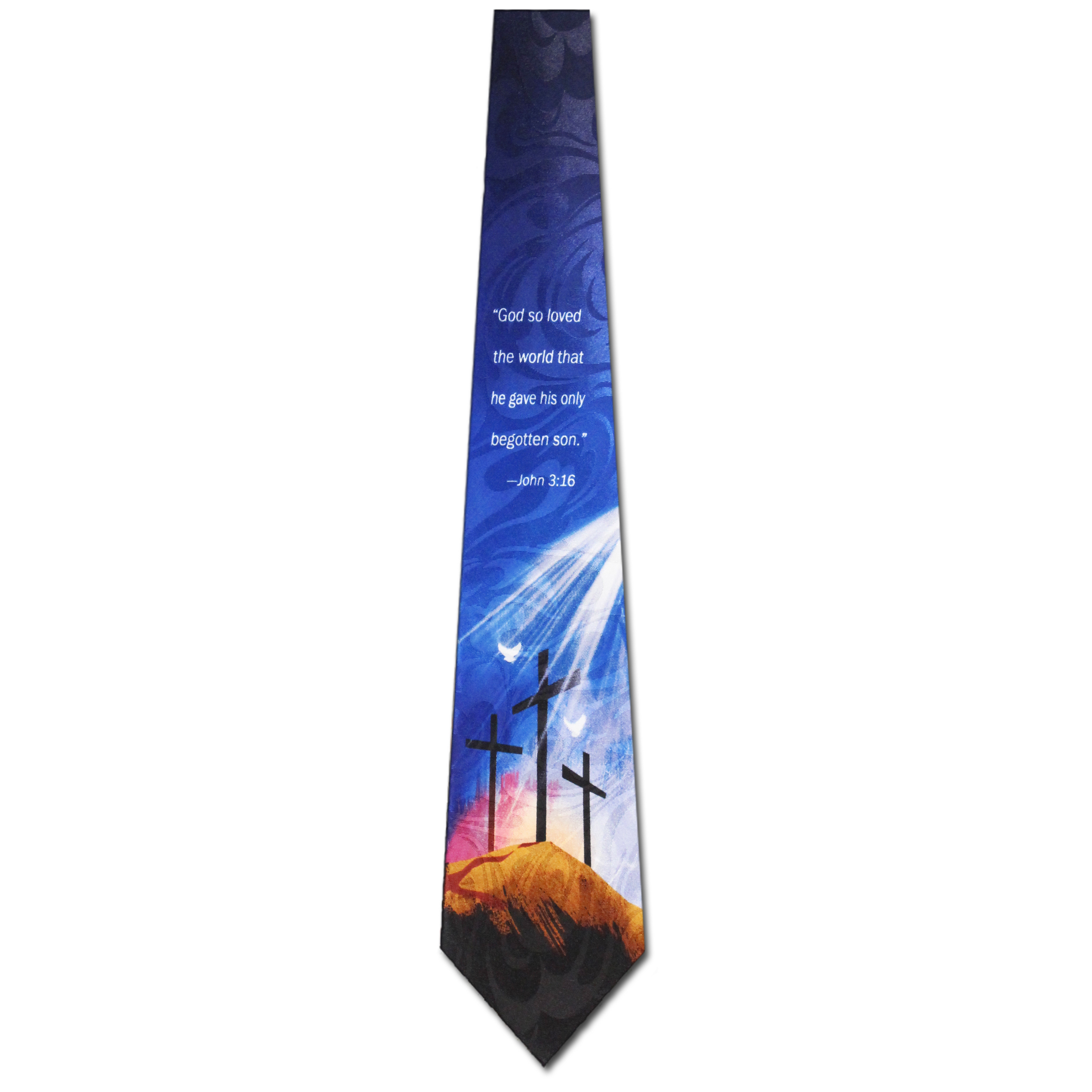 2229-100: John 3:16 Ties 3 Crosses Neckties by Steven Harris at Abcties.com