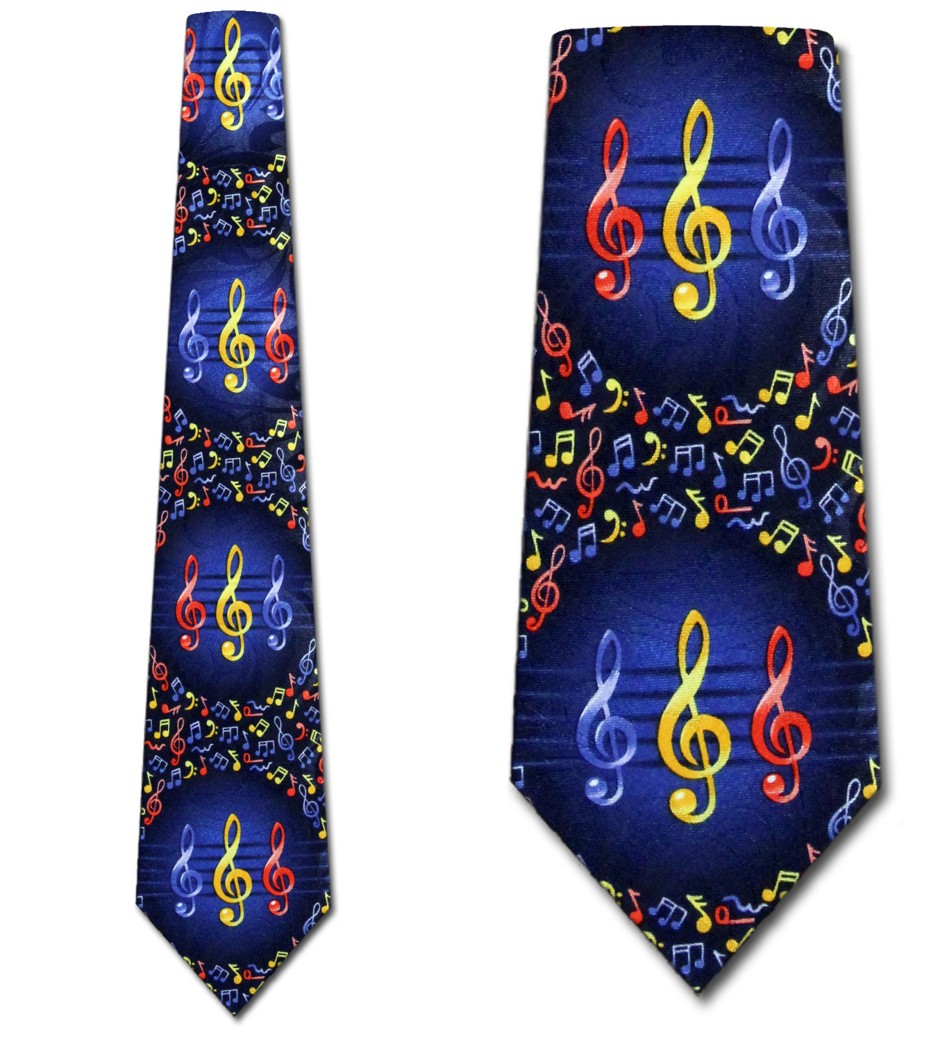2236-102: G-Clef Colorful Notes Tie Music Musical Note Neckties by Steven Harris