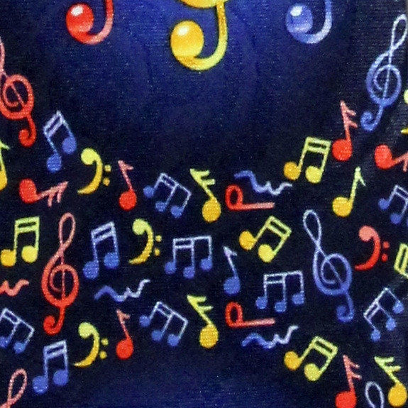 2236-102: G-Clef Colorful Notes Tie Music Musical Note Neckties by Steven Harris
