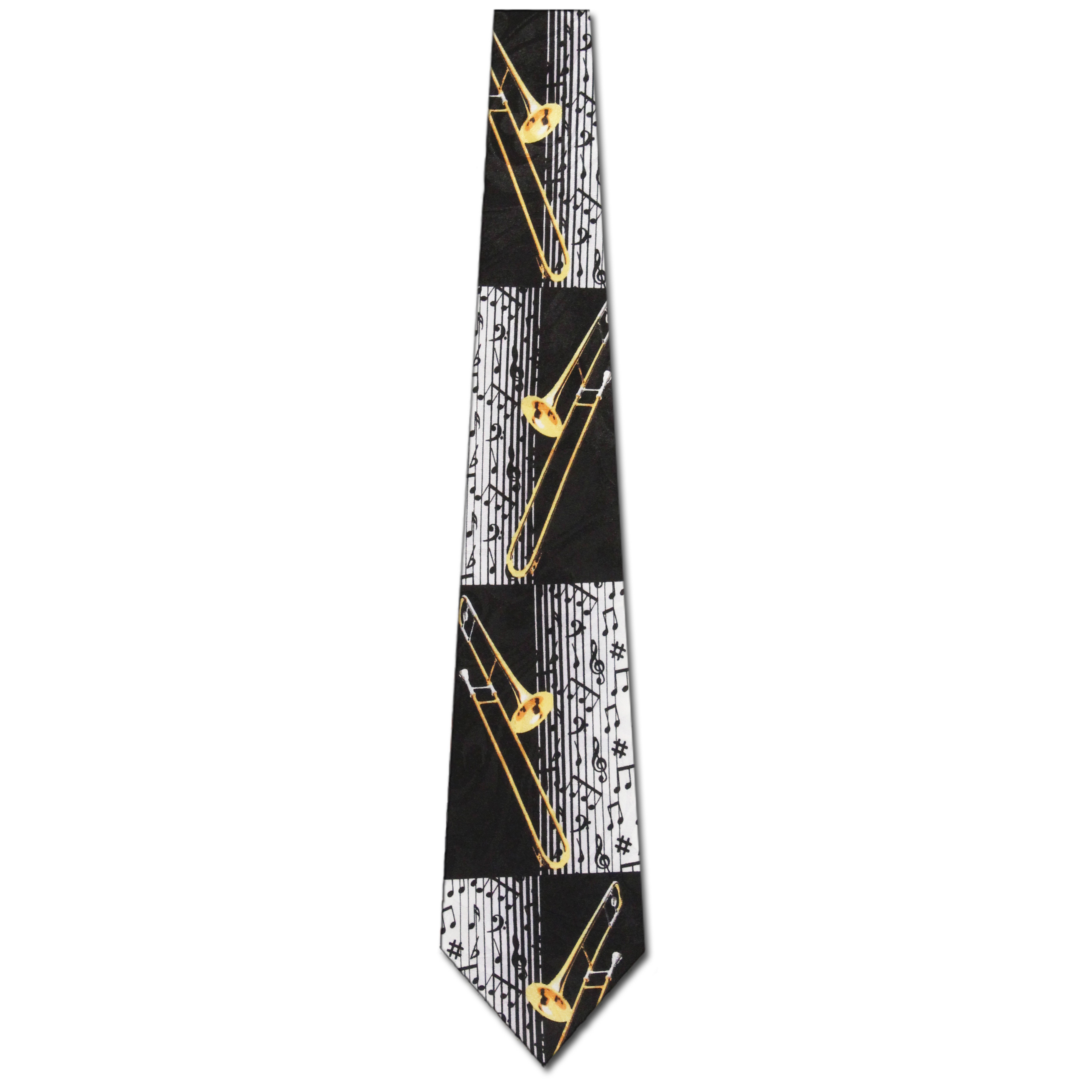 2237-100: Trombone Notes Tie Music Note Neckties by Steven Harris at Abcties.com