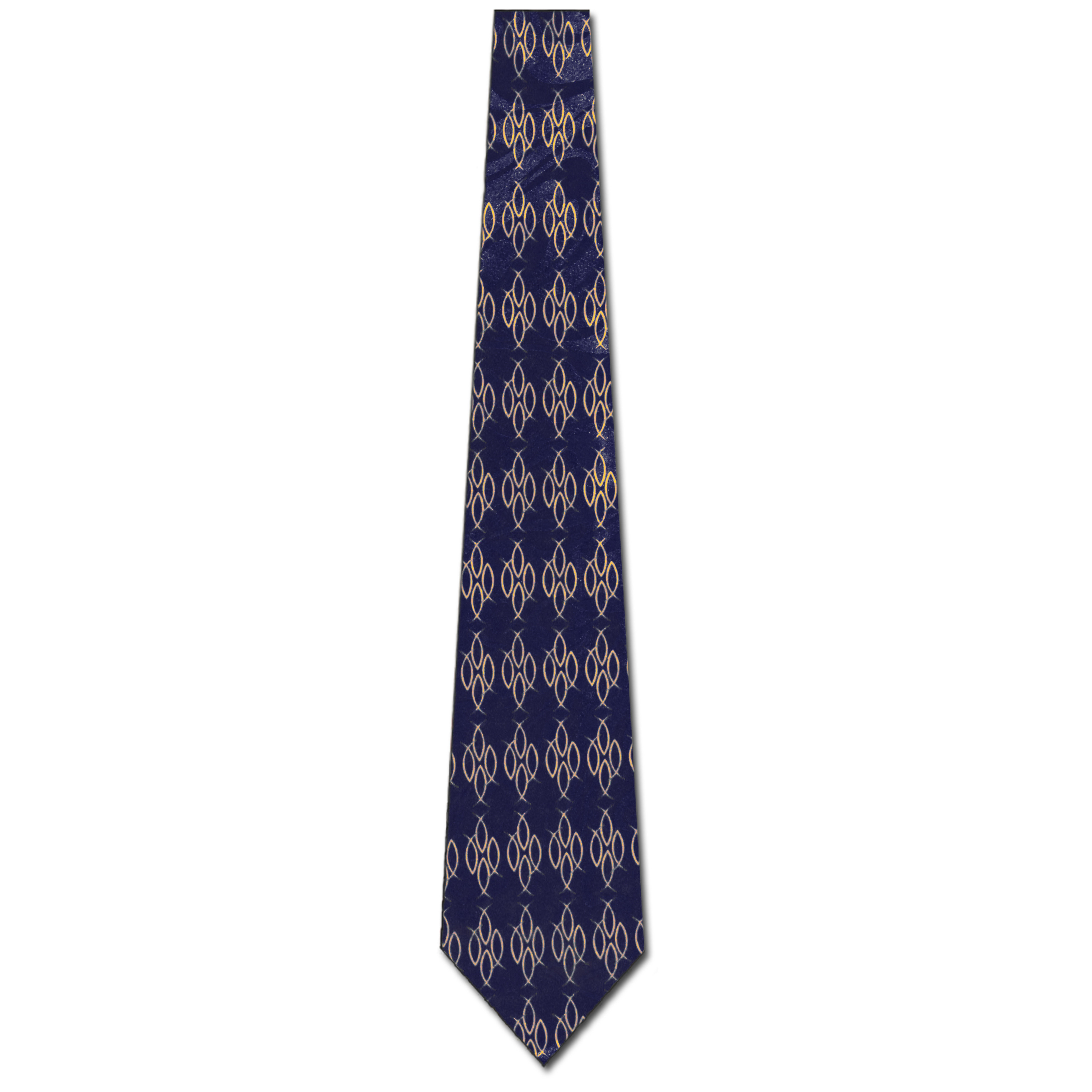 2246-102: School of Jesus Fish Ties Cluster Ichthys Neckties Navy by Steven Harris at Abcties.com