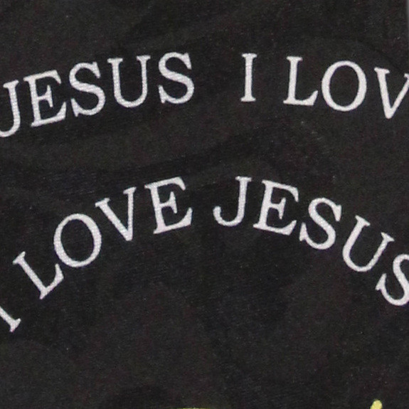 2249-100: Ichthys Ties I love Jesus Neckties Black by Steven Harris