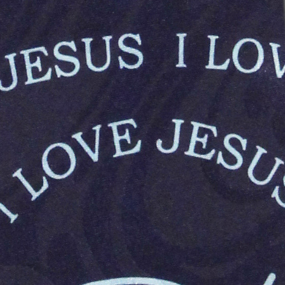 2249-102: Ichthys Ties I love Jesus Neckties Navy by Steven Harris