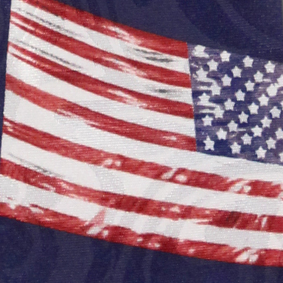 2251-100: Distressed US Flags Tie Patriotic American Necktie by Steven Harris