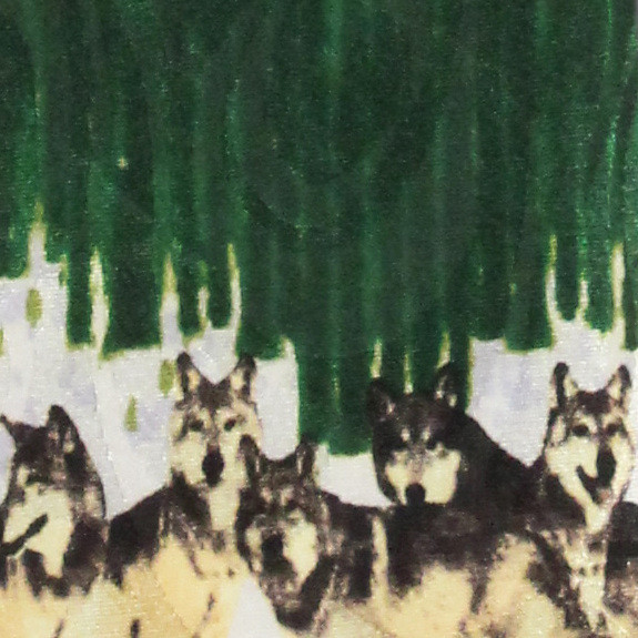 2254-100: Howling Wolf Ties Black Wolves Necktie by Steven Harris
