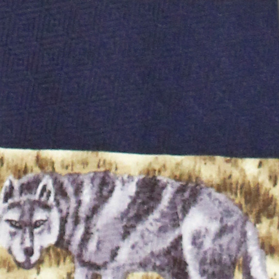 2255-102: Wolf Ties Navy Wolves Panel Necktie by Steven Harris