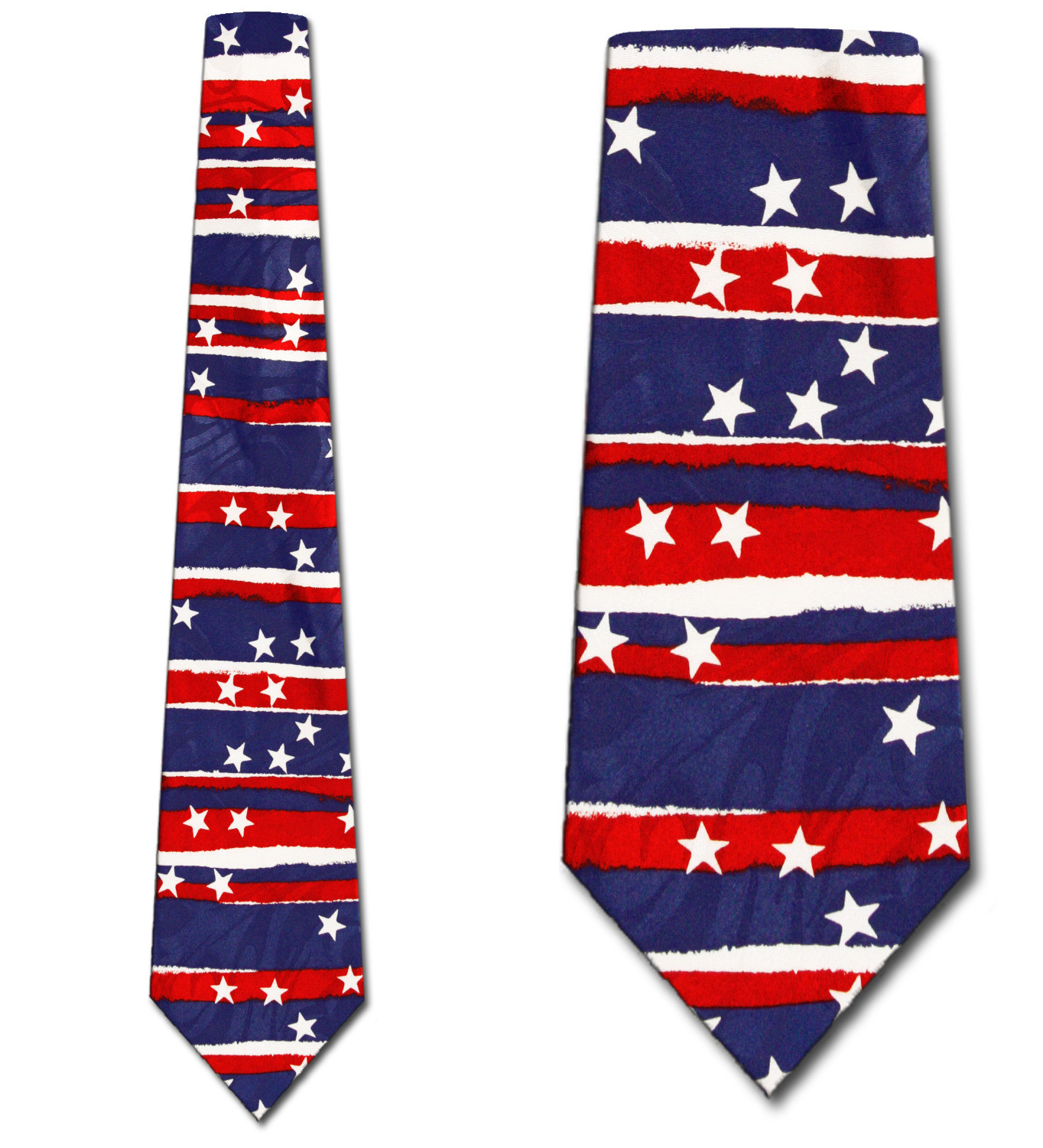 2258-100: Red White Blue Stars Tie Abstract American Ties by Steven Harris