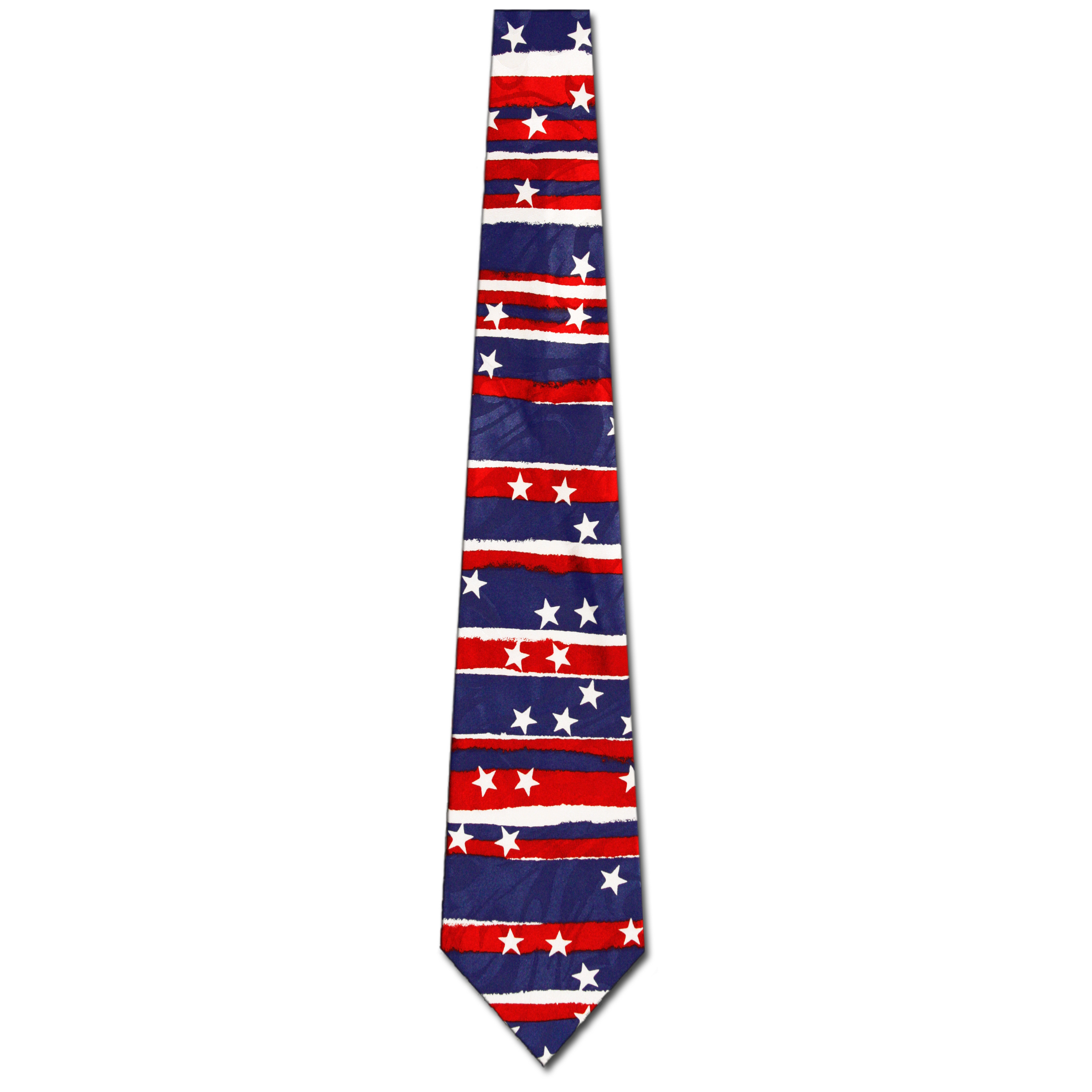 2258-100: Red White Blue Stars Tie Abstract American Ties by Steven Harris at Abcties.com