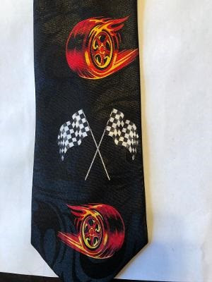 2262-100: Drag Racing Ties Finish Line Car Race Neckties by Steven Harris
