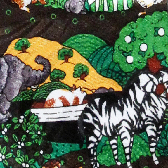 2266-100: Noahs Ark Ties 40 Days Nights Loading Animals Neckties Black by Steven Harris