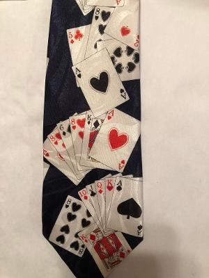 2271-100: Card Game Ties Playing Cards Neckties Black by Steven Harris