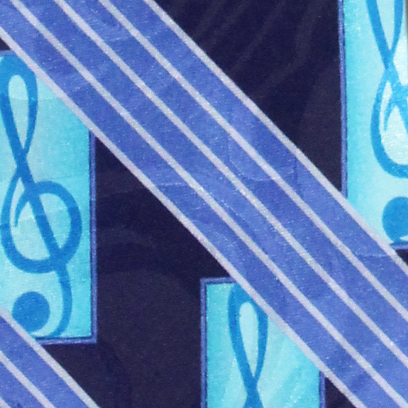 2277-102: Clef Stripe Ties Navy G-Clef Neckties by Steven Harris