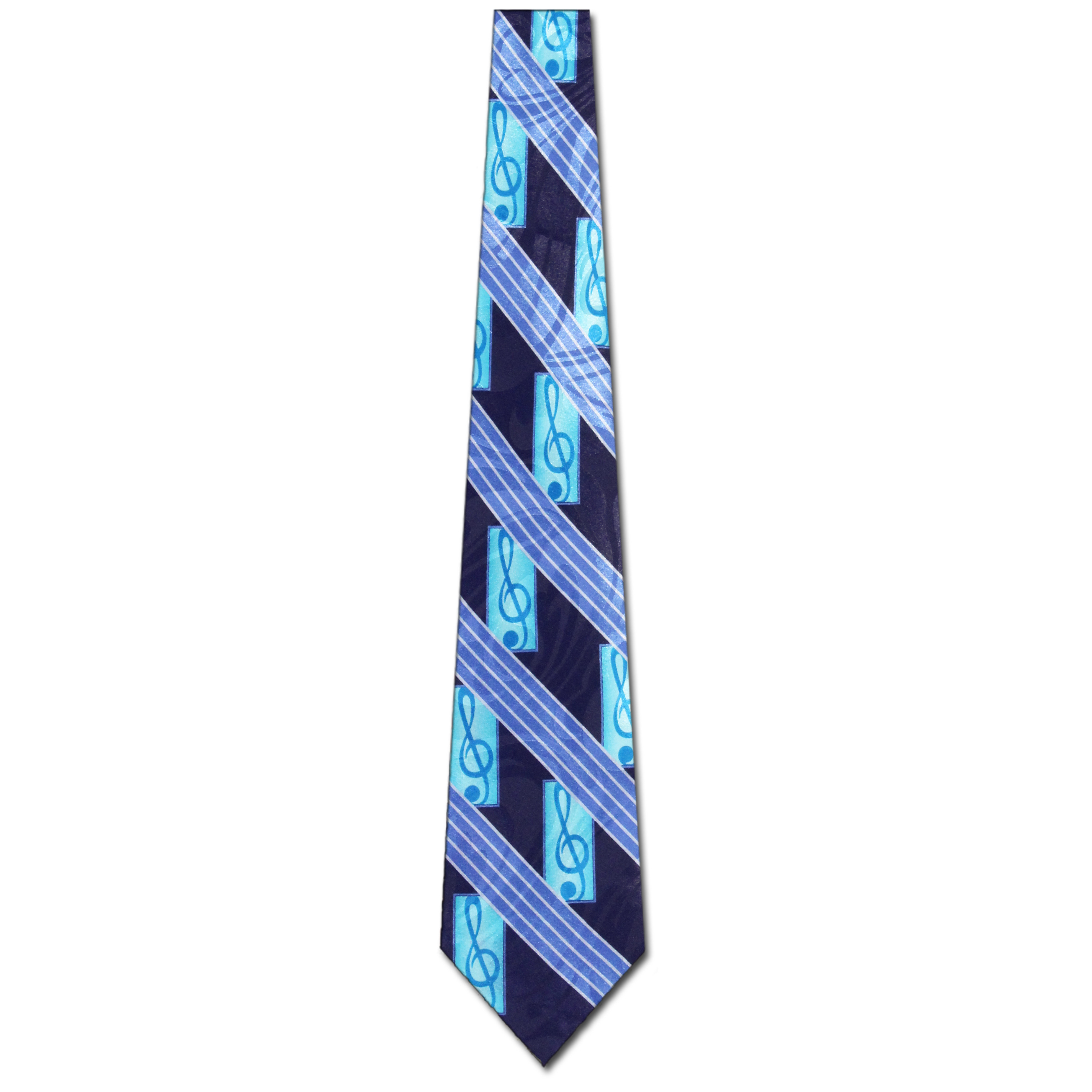 2277-102: Clef Stripe Ties Navy G-Clef Neckties by Steven Harris at Abcties.com