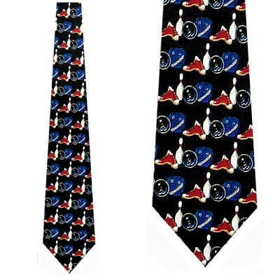 2280-100: Mini Bowling Ties Pins Balls Neckties by Steven Harris