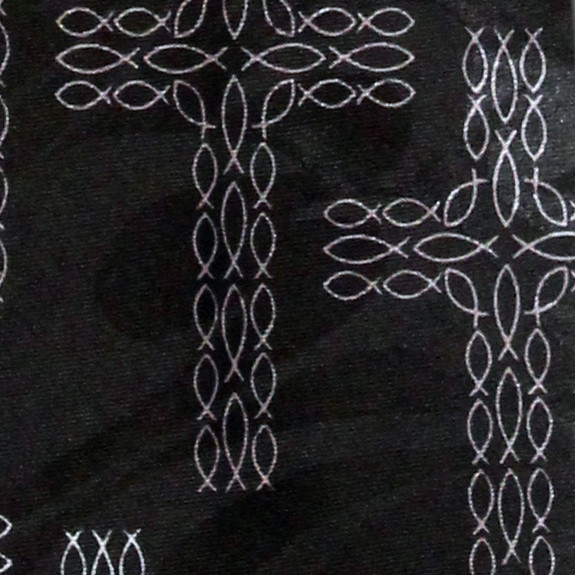 2287-100: Fish Cross Neckties Faith Jesus Ties Black by Steven Harris at Abcties.com