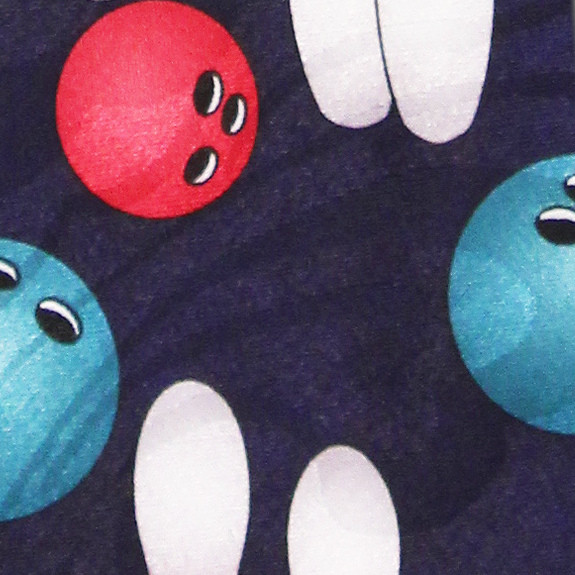 2291-102: Bowling Pins Balls Necktie Navy Neckties by Steven Harris