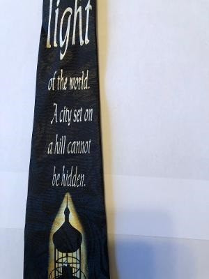 2297-100: You are the Light Neckties Matthew 5 14 Ties Black by Steven Harris at Abcties.com